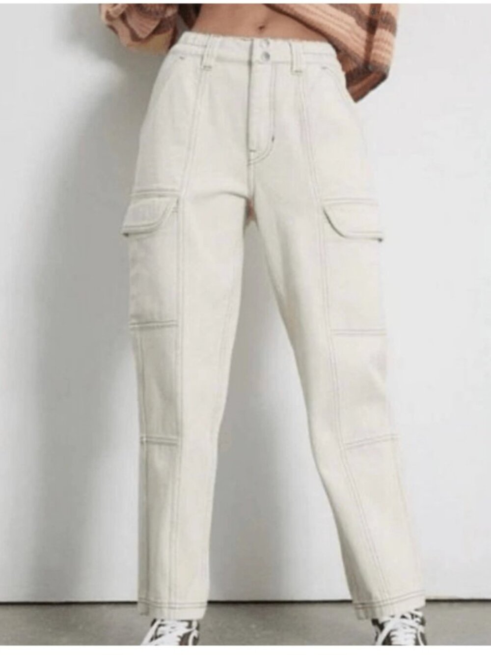 PacSun Elastic Waist Cargo Pants size S 100% Cotton